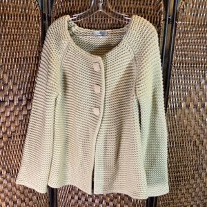 Vintage Gabby Isabella Chunky Cream Cardigan Size M